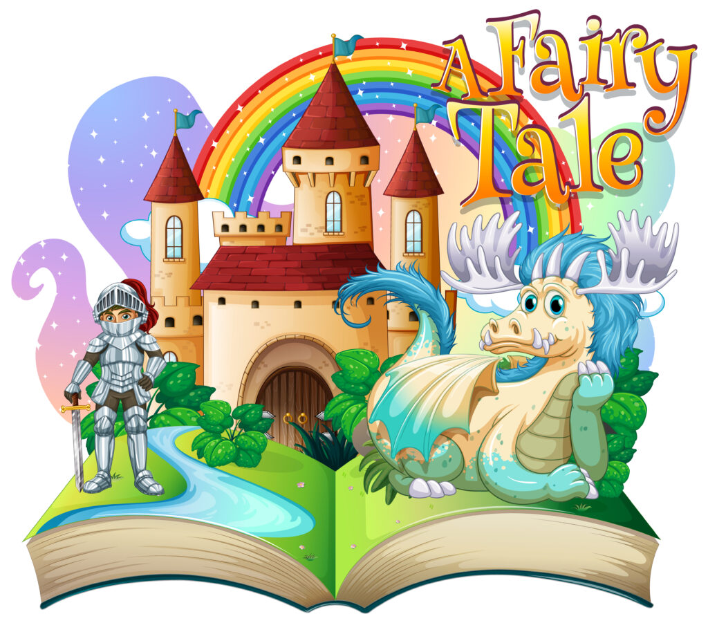 3D pop up book with fairy tale theme